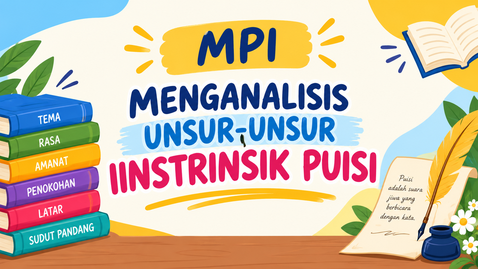Menganalisis unsur - unsur instrinsik teks puisi