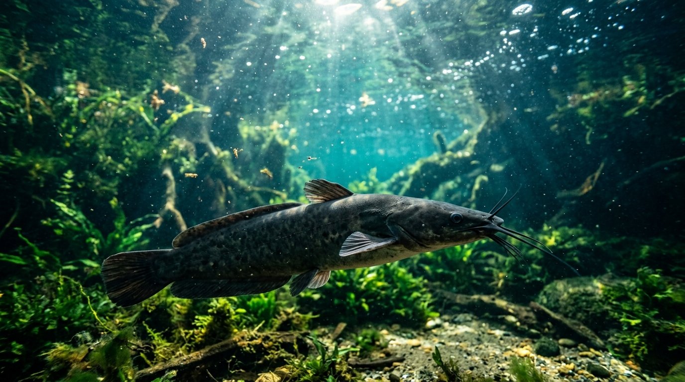 Latar Belakang Ikan Lele Sinematik